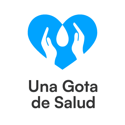 Logotipo vertical de Una Gota de Salud